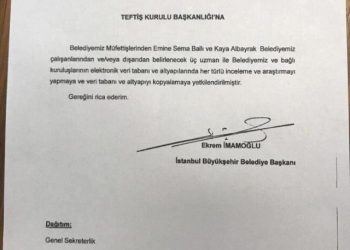 Ekrem İmamoğlu’dan ‘Veri Tabanı’ Kopyalama Yetkisi
