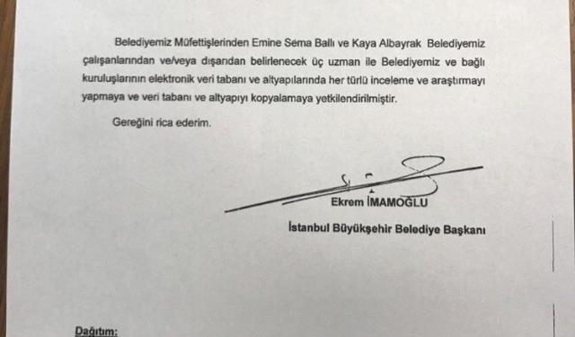 Ekrem İmamoğlu’dan ‘Veri Tabanı’ Kopyalama Yetkisi