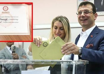 Ekrem İmamoğlu’nun Mazbatası Hazırlandı! İşte Görüntüsü