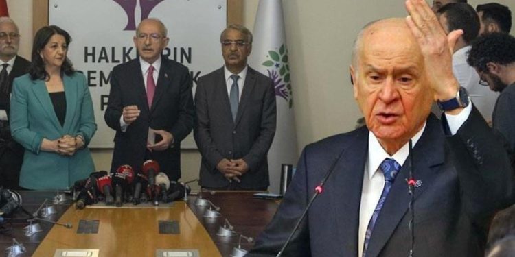 Nevruz mesajı paylaşan Bahçeli, HDP’yi ziyaret eden Kılıçdaroğlu’na yüklendi