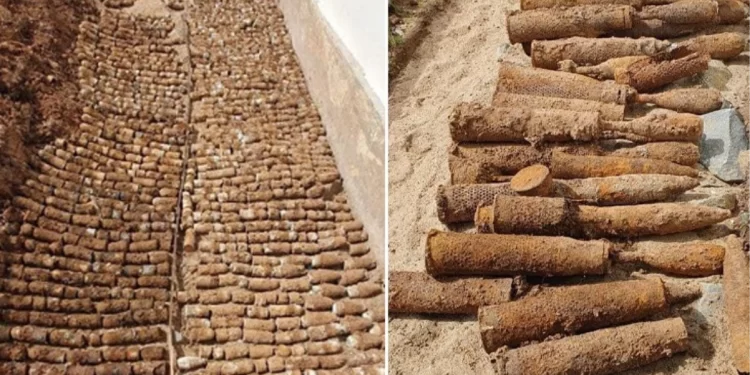 Kamboçya’da bir lisenin bahçesinde binlerce patlamamış mühimmat bulundu