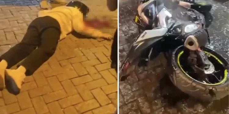 Yanına yaklaştıkları motosiklet sürücüsüne kurşun yağdırıp kaçtılar